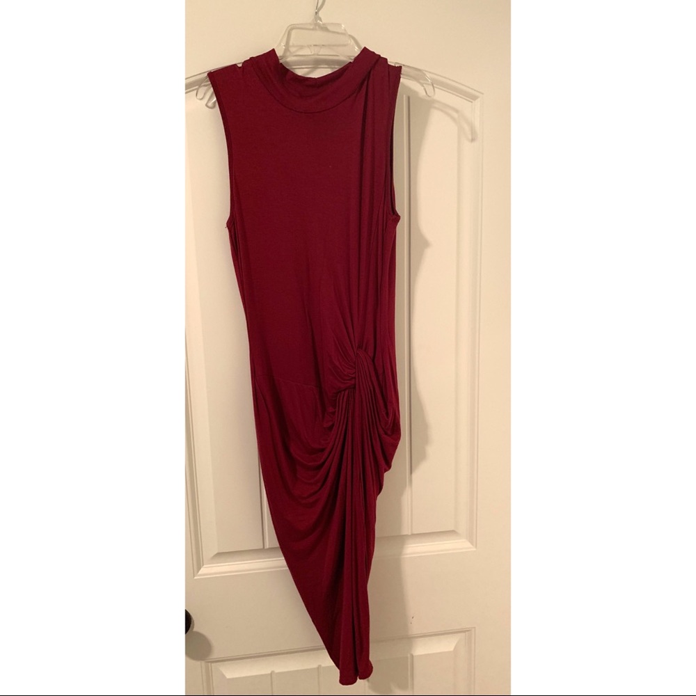 Burgundy High-Low Dress